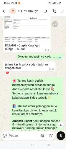 Testimonial Papan Bunga pahoman
