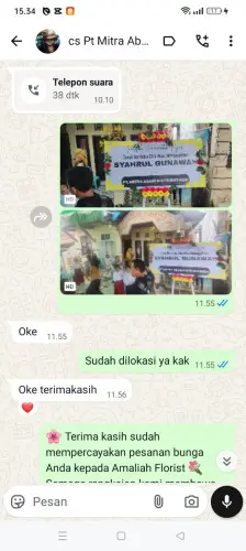 Testimonial Papan Bunga pahoman