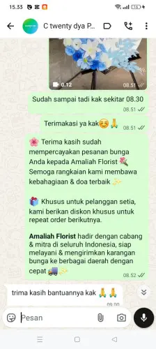 Testimonial Standing Flower pahoman