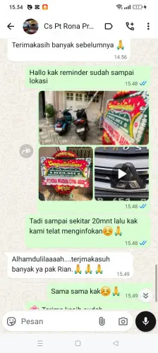 Testimonial Papan Bunga pahoman